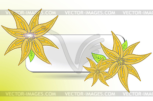 Decorative floral banner - vector clipart