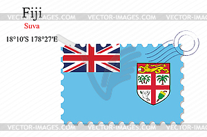 Fiji stamp design - vector clip art