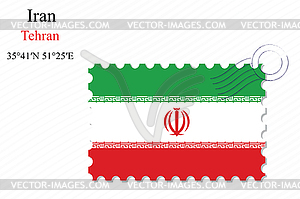 Iran stamp design - vector clipart