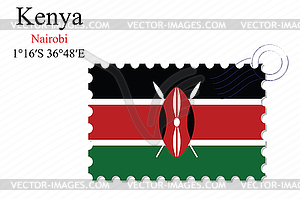 Kenya stamp design - vector clipart