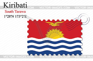 Kiribati stamp design - vector clipart