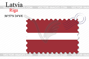 Latvia stamp design - vector image