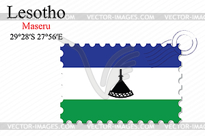 Lesotho stamp design - vector image