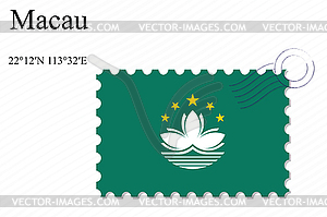 Macau stamp design - vector image