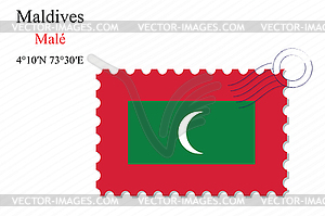 Мальдивы дизайн печать - векторное изображение клипарта