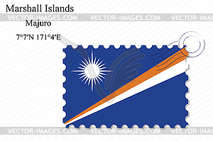 Marshall islands stamp design - vector image