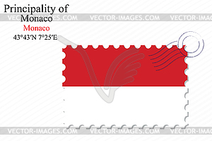 Monaco stamp design - color vector clipart
