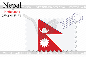 Nepal stamp design - vector clipart / vector image