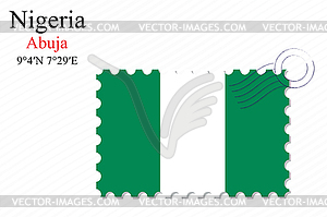 Nigeria stamp design - vector clipart