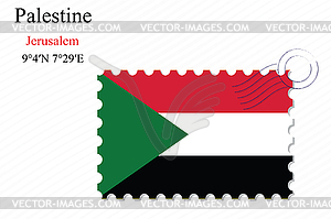 Palestine stamp design - vector image