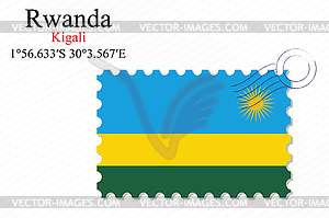 Rwanda stamp design - vector clipart