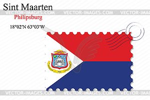 Saint martin stamp design - vector clipart