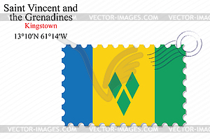 Saint vincent and greenadines stamp design - vector clipart