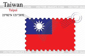 Taiwan stamp design - vector clipart