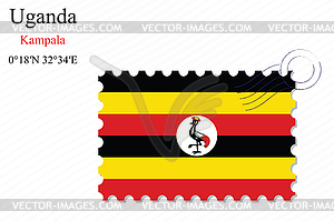 Uganda stamp design - vector clipart