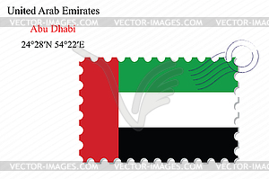 United arab emirates stamp design - vector image