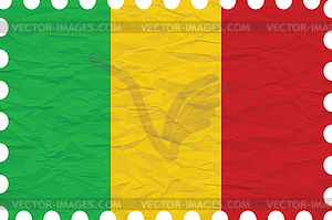 Wrinkled paper mali stamp - vector image