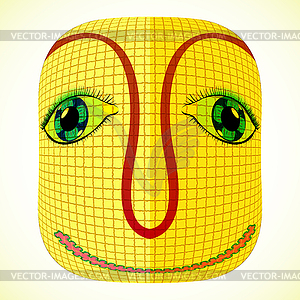 Смешно Масленица маска - изображение в векторе / векторный клипарт