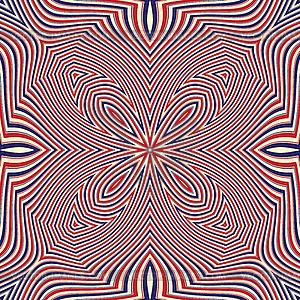 Seamless red and blue curved stripes - royalty-free vector image