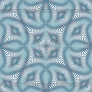 Stripy twisted curved pattern - vector image