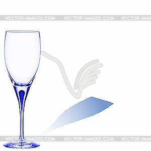 Blue glass with space for text - vector clipart