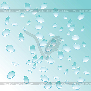 Blue water drops pattern - vector clip art