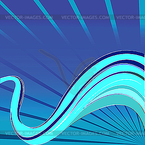 Blue waves vector - color vector clipart