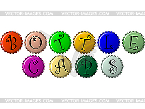 Bottle caps - vector image