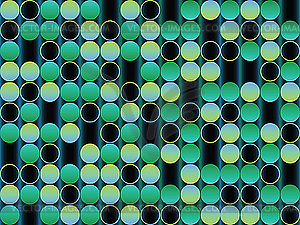 Bubbles green background - vector image