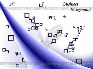 Business blue squares background - vector image