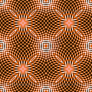 Orange stripy curved pattern - vector clipart