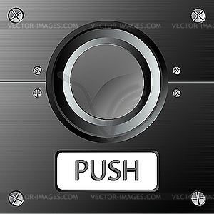 Push button panel - vector image