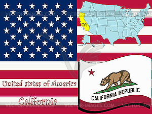 California state illustration - vector clipart