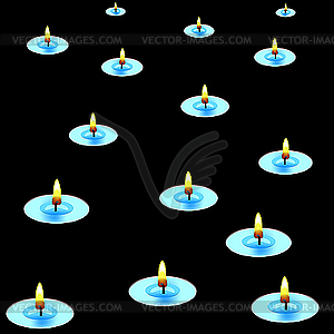 Candles in the dark - vector clipart