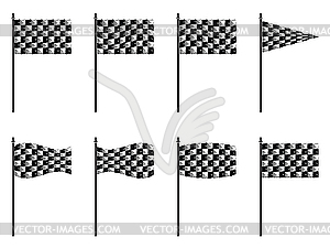 Checkered flags - vector clipart