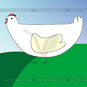 Курица - клипарт в векторном формате
