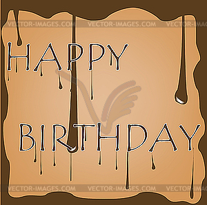 Chocolate birthday - vector image