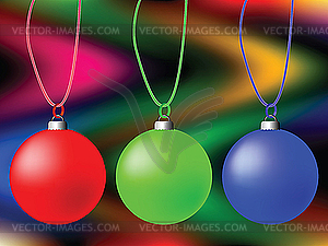 Cristmas globes composition - vector image