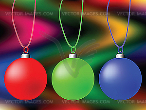 Cristmas globes composition - vector image