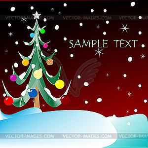 Christmas tree with space for text - vector clip art