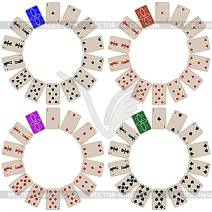 Circle shape cards collection - vector clipart