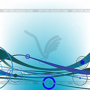 Circle waves blue - vector clipart