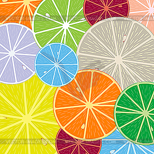 Citrus pattern - vector clip art