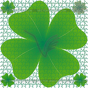 Clover puzzle - vector clipart