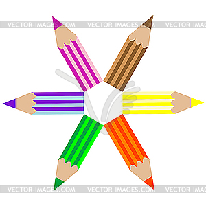 Colored pencils - vector image