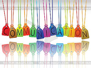 Communication tags - vector clip art