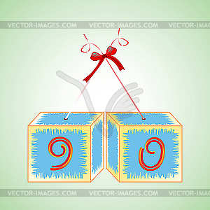 Cubes alphabet 90 - vector clipart