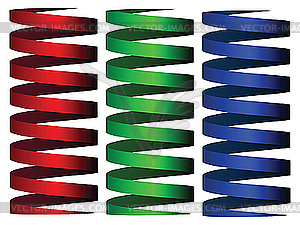 Cylinder rgb ribbons - color vector clipart
