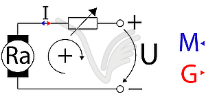 DC engine sketch - vector image