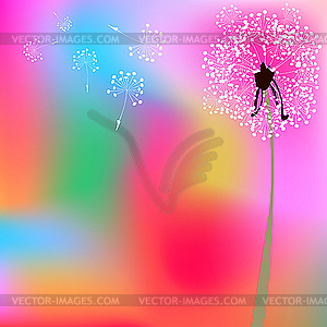 Dandelion composition - vector clip art